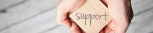 Hands holing block banner image